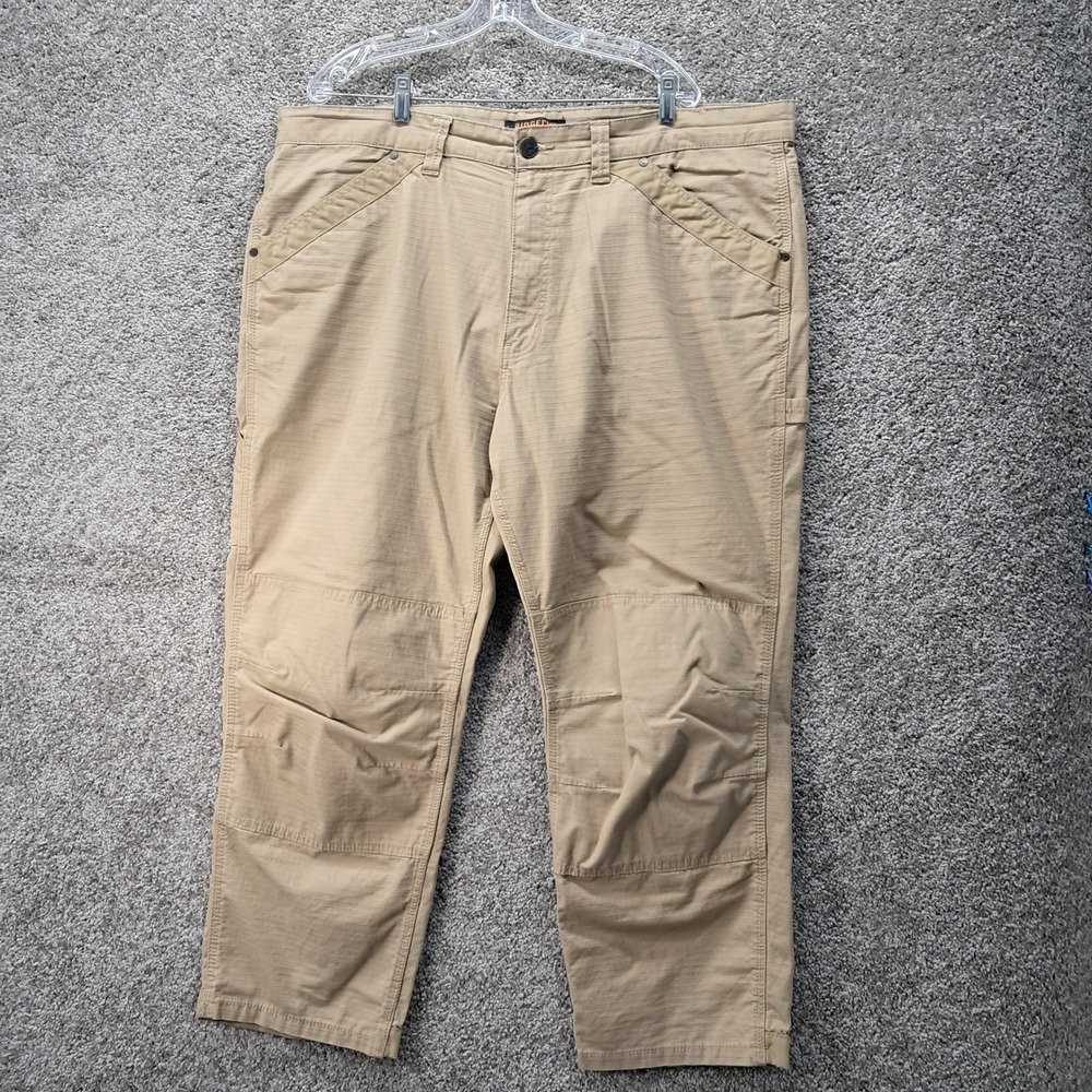 Ridgecut Toughwear Mens 44x30 Khaki Ripstop Work Pants‎ Reinforced Knee Tan 6588